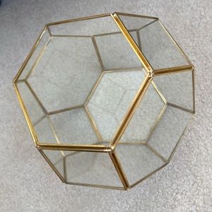 Gold Glass Octagon Terrarium ✨